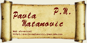 Pavla Matanović vizit kartica
